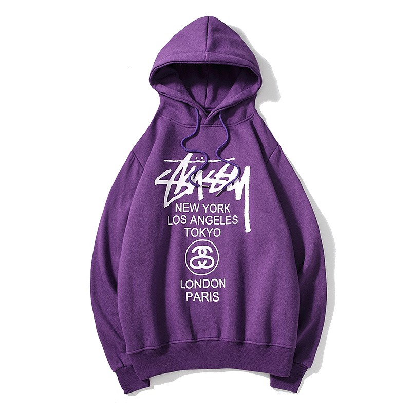 купить Stussy hoodie - Paris New York Los Angeles Tokyo London