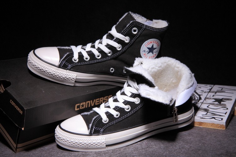 Зимние кеды Converse Женские и Мужские размеры Converse All Star Chuck Taylor Утепленные Классические Конверс