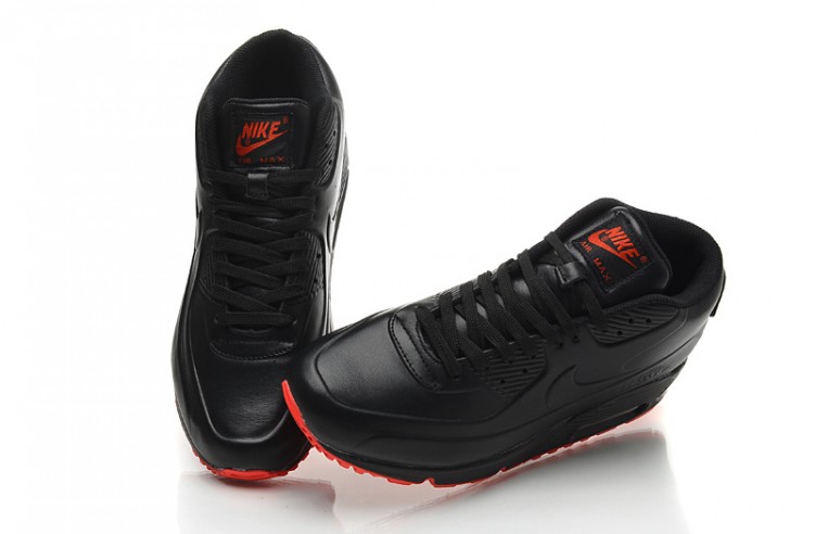 Купить Nike Air Max 90 Leather Кожаные высоки для зимы зимние