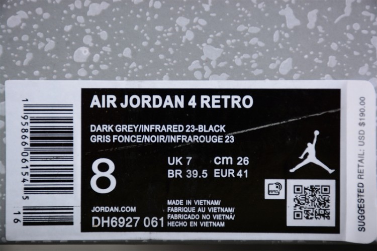  Nike Air Jordan 4 Infrared DH6927-061
