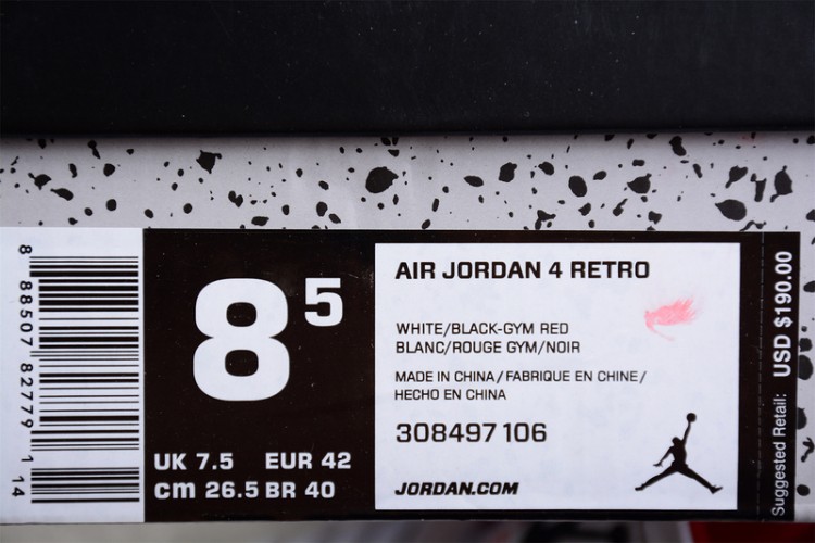  Nike Air Jordan 4 Motorsport 308497-106