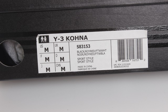 Adidas x Yohji Yamamoto Y-3 KOHNA “Black red”