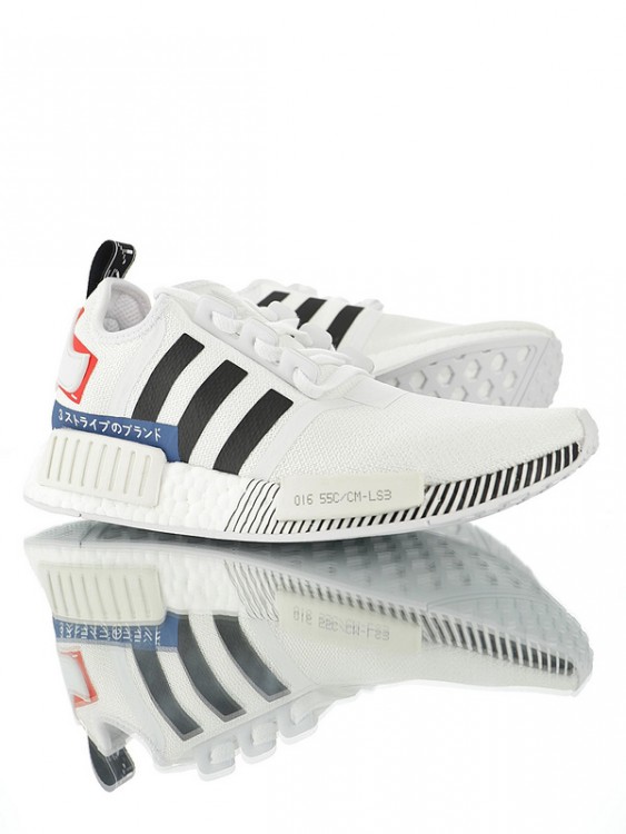 Adidas NMD R1 Boost “White Black Blue Red”