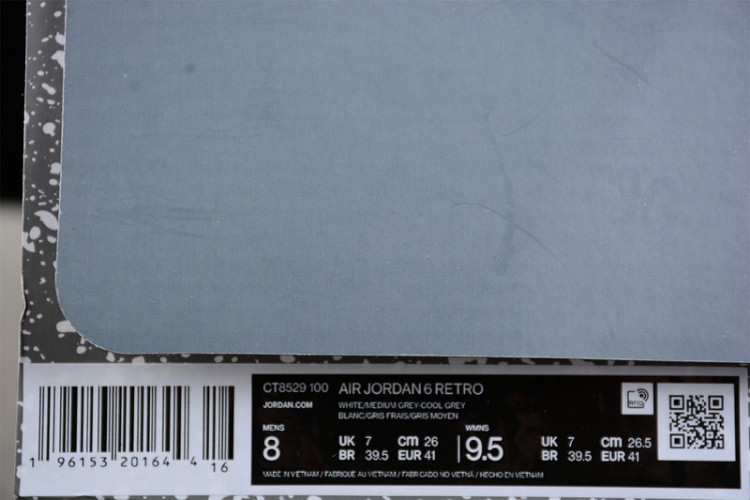 Nike Air Jordan 6 Cool Grey CT8529-100