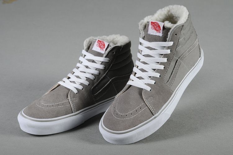 Grey suede online vans high top
