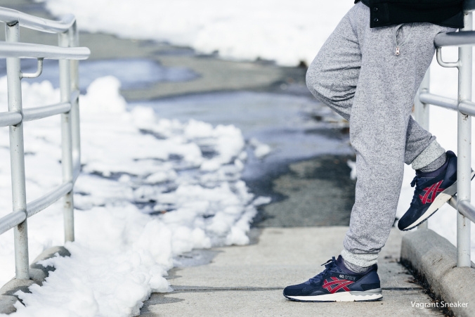 Asics gel lyte navy burgundy online