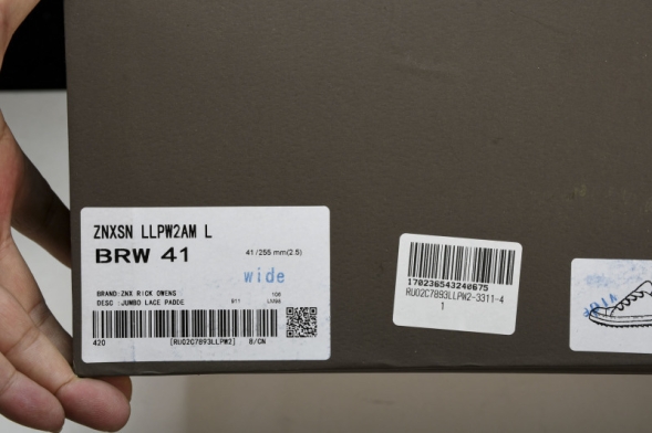 Rick Owens Jumbo Lace Padded Lowsneaks RU02C7893 LLPW2 