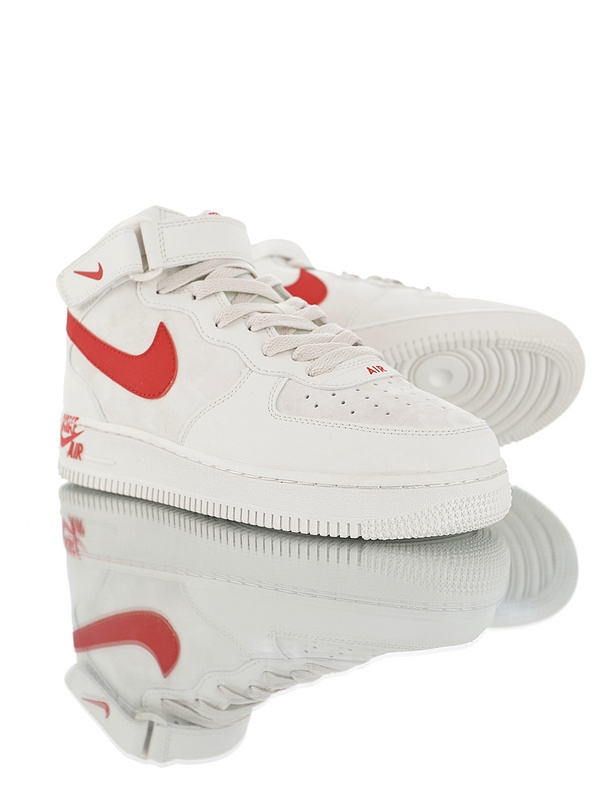 Nike Air Force 1 Mid '07 “Rice white Red”