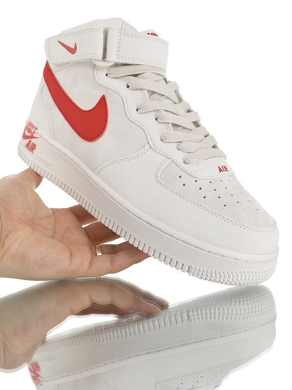 Nike Air Force 1 Mid '07 “Rice white Red”