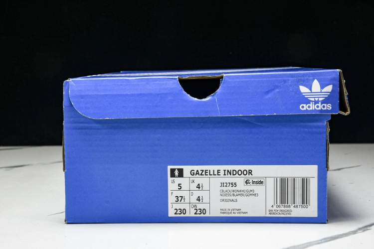  Adidas Gazelle Indoor Core Black Wonder White JI2755 