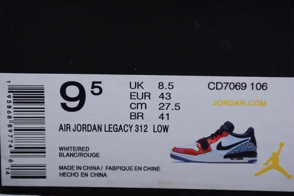 Nike Air Jordan Legacy 312 Low CD7069-106 