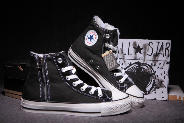 Зимние кеды Converse Женские и Мужские размеры Converse All Star Chuck Taylor Утепленные Классические Конверс