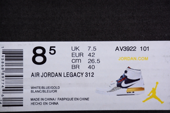 Nike Air Jordan Legacy 312 high. AV3922-101 