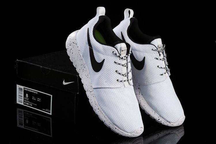 Nike Roshe Run ID  Black/White Черно белые