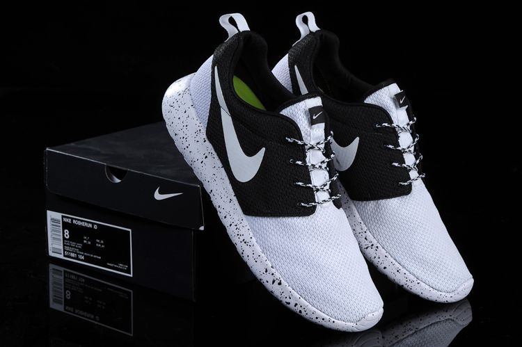 Nike Roshe Run ID  Black/White Черно белые