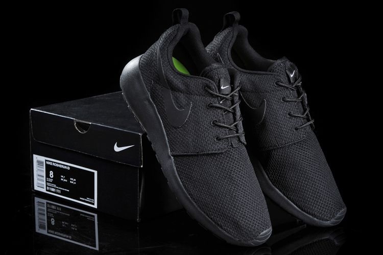 Nike Roshe Run ID  Black/Black Полностью черные