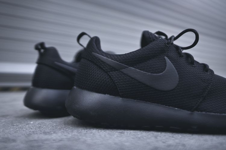 Nike Roshe Run ID  Black/Black Полностью черные