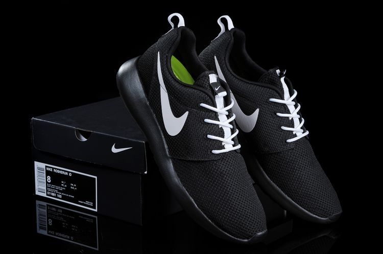 Nike Roshe Run ID  Black/White Черно белые