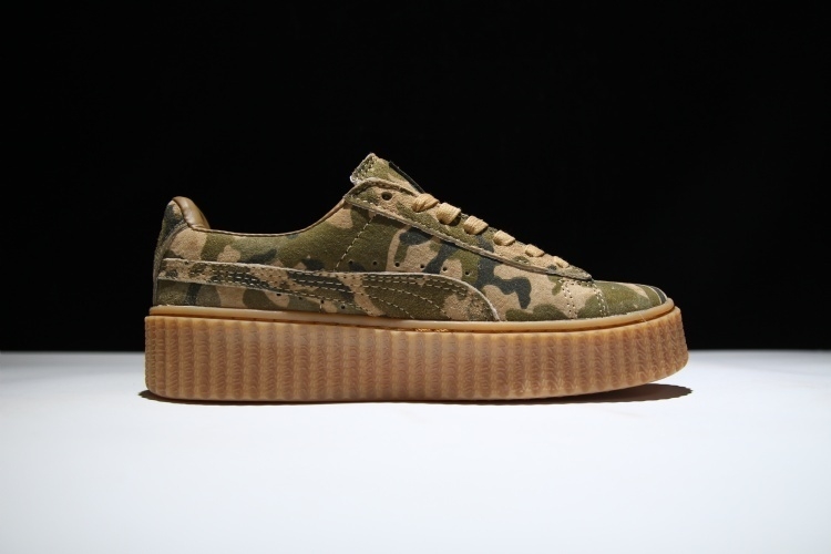 Brown puma suede platform shop