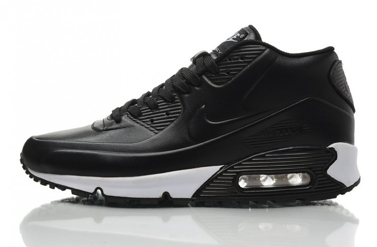 Купить Nike Air Max 90 Leather Кожаные высоки для зимы зимние