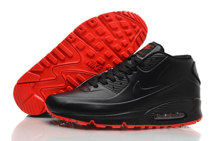 Купить Nike Air Max 90 Leather Кожаные высоки для зимы зимние