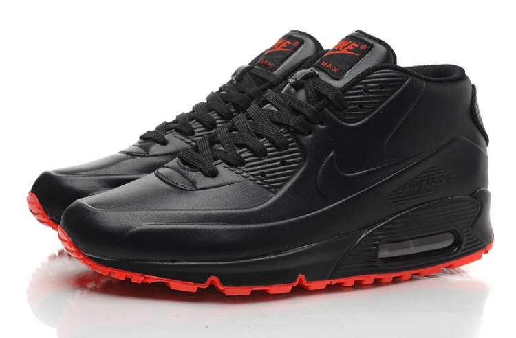 Купить Nike Air Max 90 Leather Кожаные высоки для зимы зимние