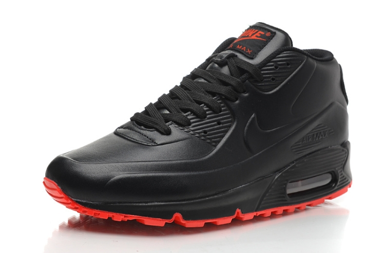 Купить Nike Air Max 90 Leather Кожаные высоки для зимы зимние