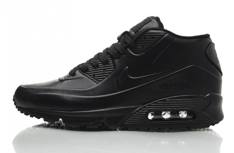 Купить Nike Air Max 90 Leather Кожаные высоки для зимы зимние