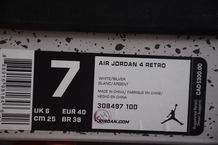  Nike Air Jordan 4 Black Lase 308497-100