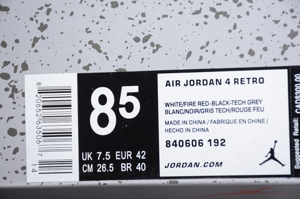  Nike Air Jordan 4 White Cement 840606-192 
