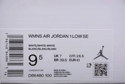 Nike Air Jordan 1 low Quilted Triple White DB6480-100