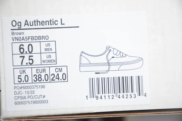 Vans Authentic  VN0A5FBDBRO 