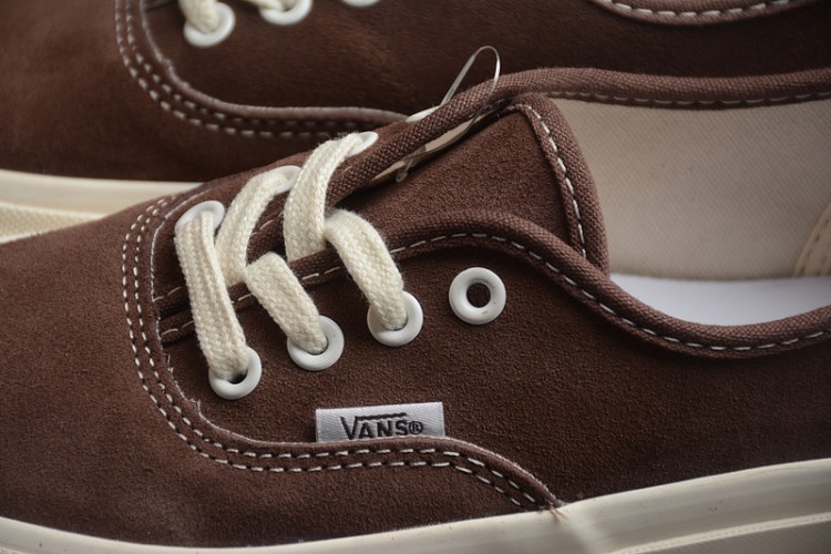 Brown vans authentic hot sale