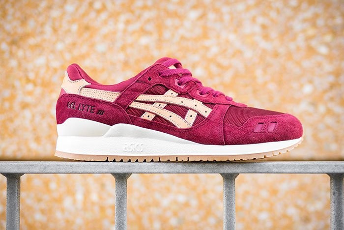 Asics gel lyte iii burgundy tan store