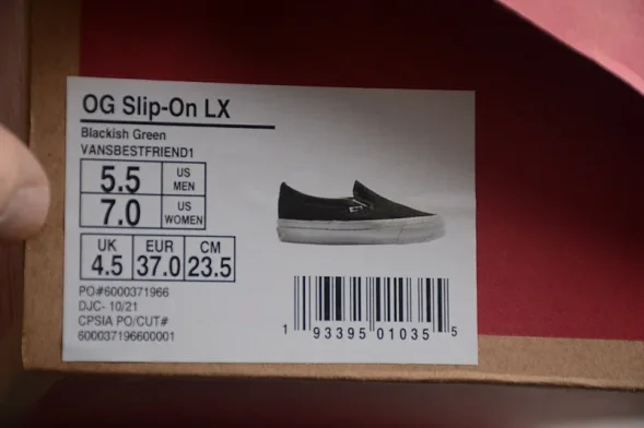 Adsum x Vans Vault OG Slip-On Dark Green VANSBESTFRIEND1 