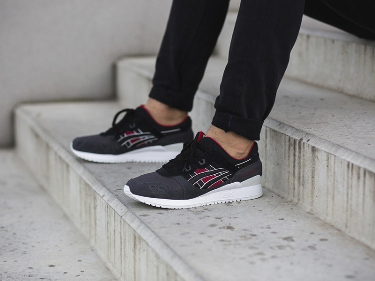 Asics Gel Lyte III schwarz rot H6X2L AllSTARSHOE.RU