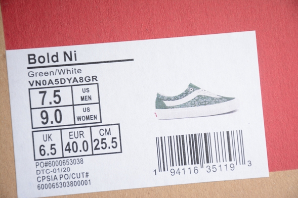 Vans Bold NI Green 