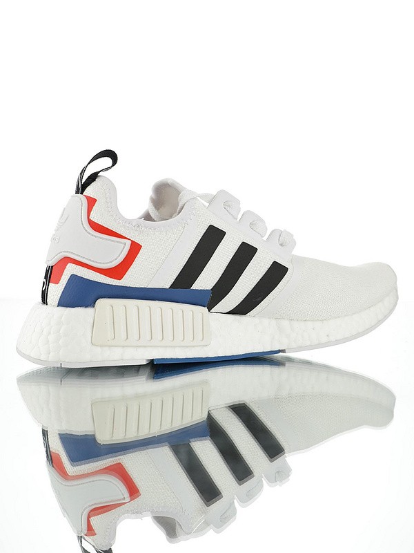 Adidas NMD R1 Boost “White Black Blue Red”