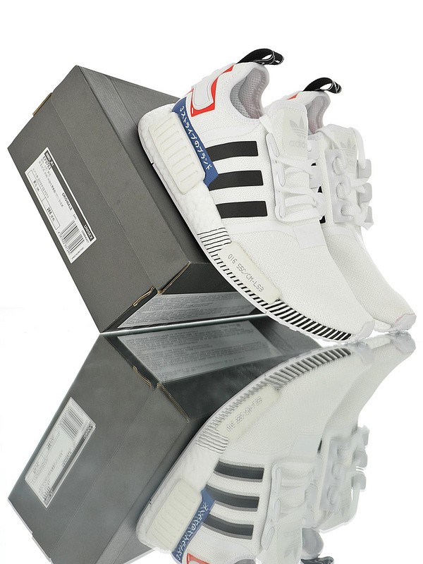 Adidas NMD R1 Boost “White Black Blue Red”