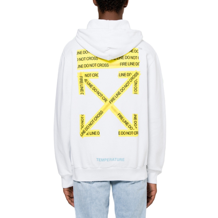 Hoodie Off Wthite gold logo