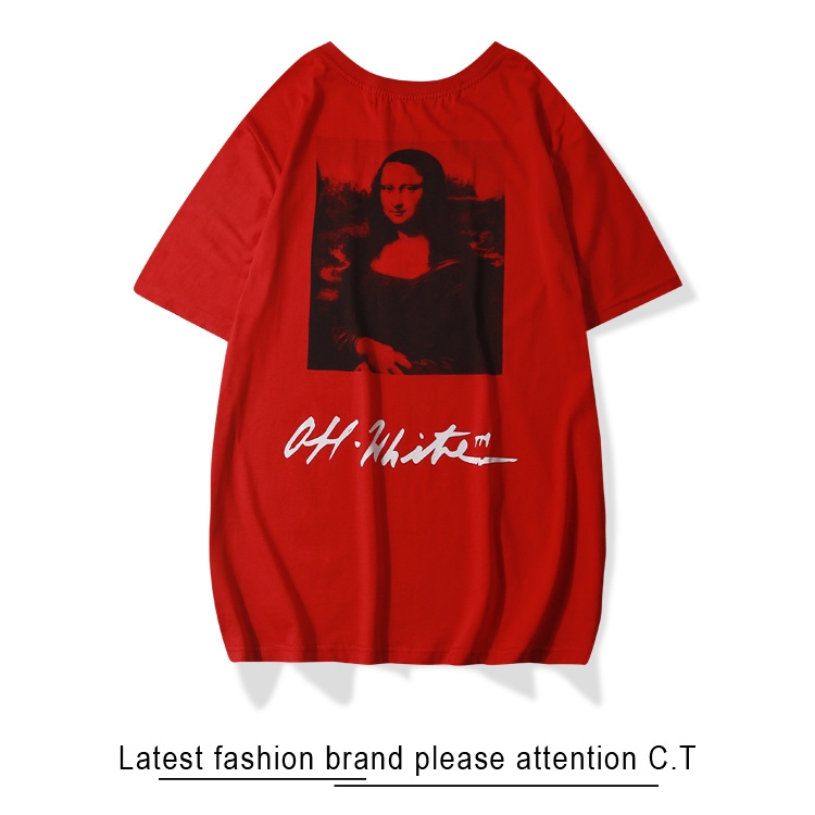 Off white mona lisa crewneck red top