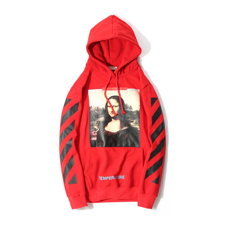 Off white mona lisa hoodie red store