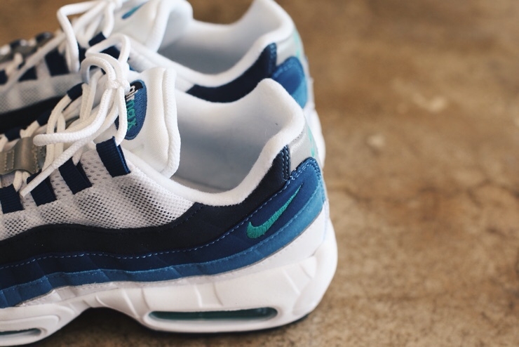 Nike air max 95 OG White French Blue Lake Blue New Green