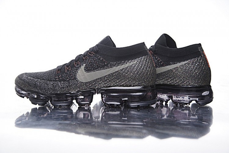 Nike Air VaporMax Flyknit "Black Charcoal Orange"  849557-016