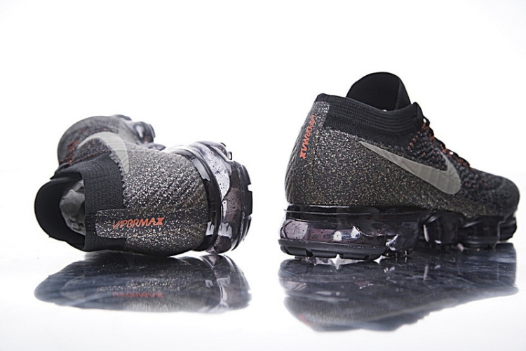 Nike Air VaporMax Flyknit "Black Charcoal Orange"  849557-016