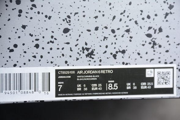 Nike Air Jordan 6 Retro 2021 Carmine CT8529-106 