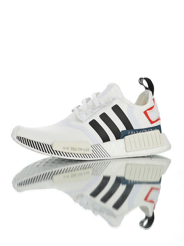 Adidas NMD R1 Boost  “White Black Blue Red”