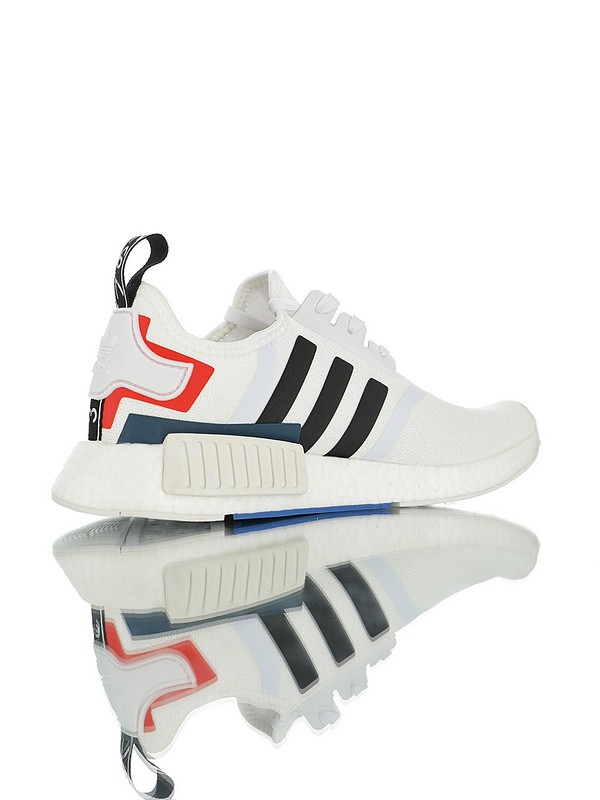 Adidas NMD R1 Boost  “White Black Blue Red”