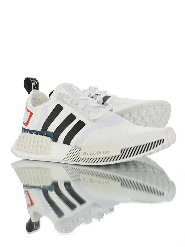 Adidas NMD R1 Boost  “White Black Blue Red”