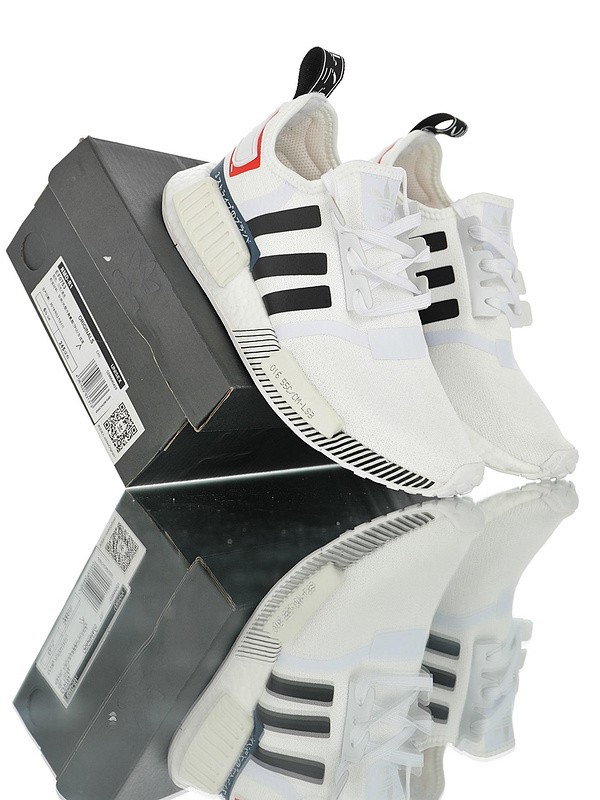 Adidas NMD R1 Boost  “White Black Blue Red”